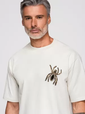 Pánske tričko OMBRE OM-TSCT-0277 OFF-WHITE