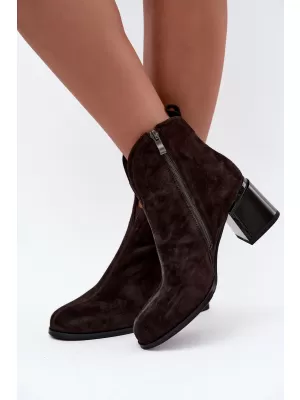 Dámske členkové topánky VINCEZA 91178 BROWN