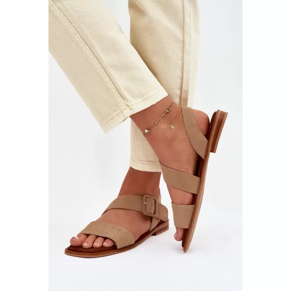  Dámske sandále BIG STAR SHOES TT274491 BEIGE 