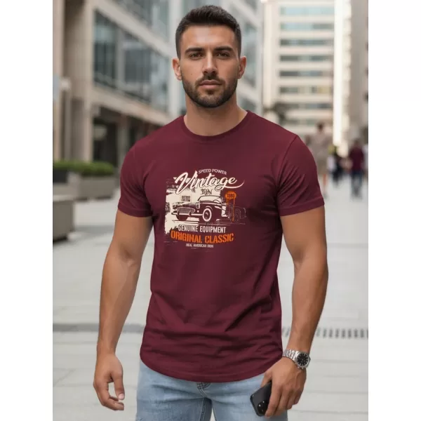  Pánske tričko DSTREET NX5082R BORDO 