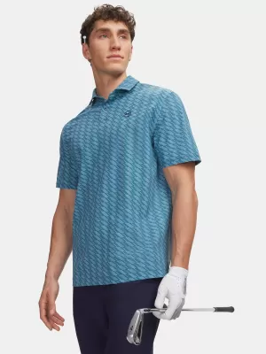 Pánske polo UNDER ARMOUR UA DRIVE CHILL PRINTED POLO 6009724-466 MODRÁ