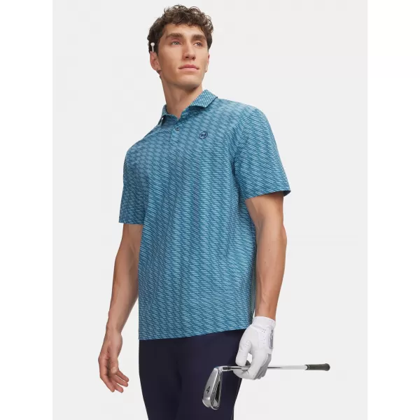  Pánske polo UNDER ARMOUR UA DRIVE CHILL PRINTED POLO 6009724-466 MODRÁ 