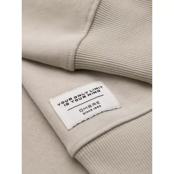  Pánska mikina OMBRE OM-SSBN-0271 LIGHT BEIGE 
