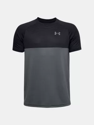 Chlapčenské tričko UNDER ARMOUR TECH COLORBLOCK SS 1357548-001 ČIERNA