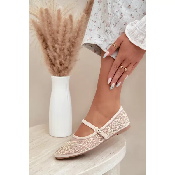  Dámske baleríny BOTO CH951 BEIGE BEŽOVÁ 