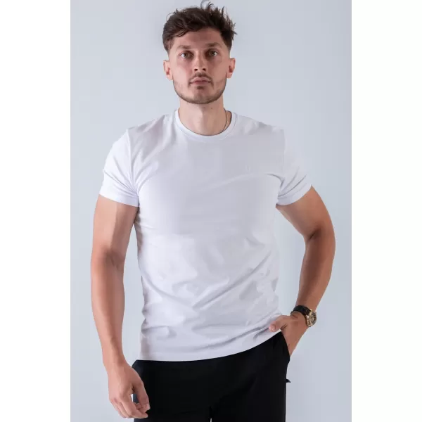  Pánske tričká NEBBIA MIKE MUSCLE FIT 158 WHITE 