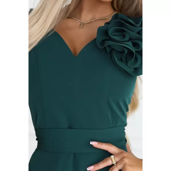  Dámske šaty NUMOCO 669-1 FĽAŠKOVÁ ZELEŇ 
