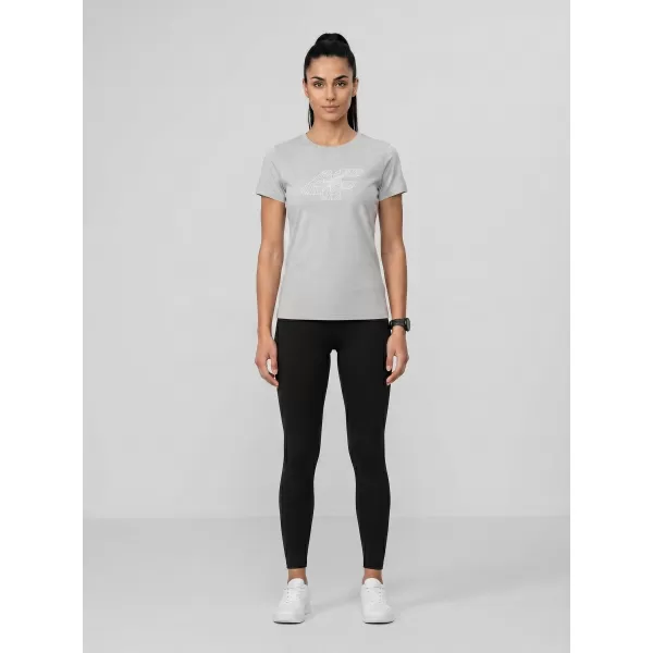  Dámske tričko 4F WMM00TTSHF3309 COLD LIGHT GREY MELANGE 