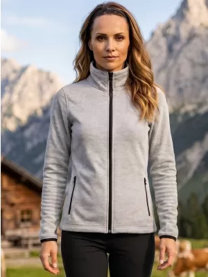 Dámska micro fleece mikina MALFINI FACTOR 853 STRIEBORNÝ MELÍR
