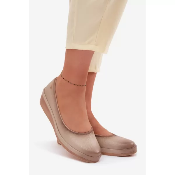  Dámske poltopánky VINCEZA 39987 BEIGE 