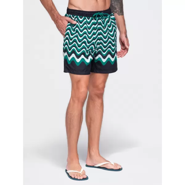  Pánske kraťasy OMBRE OM-SRSS-0221 GREEN AND BLACK 
