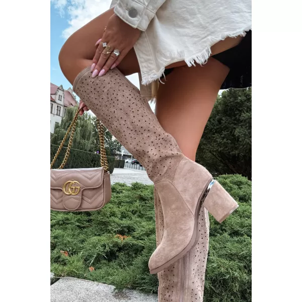  Dámske čižmy S.BARSKI HY62-8122 BEIGE 
