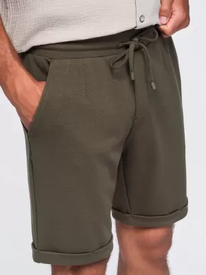 Pánske kraťasy OMBRE OM-SRCS-0206 OLIVE GREEN