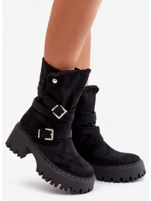 Dámske členkové topánky BOTO QH7825/DA185 BLACK
