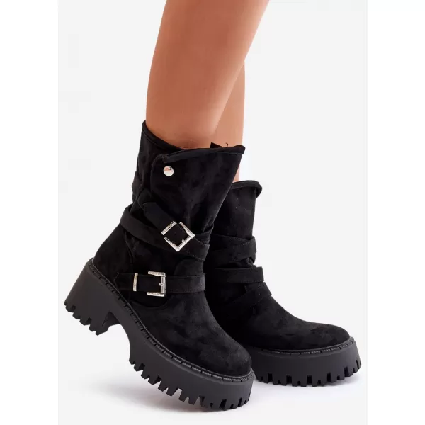  Dámske členkové topánky BOTO QH7825/DA185 BLACK 