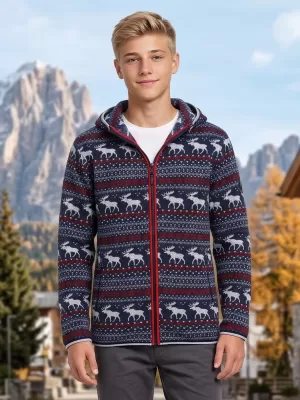Detský hrejivý sveter ALPINE PRO NORESO MOONLIT OCEAN VARIANT PB