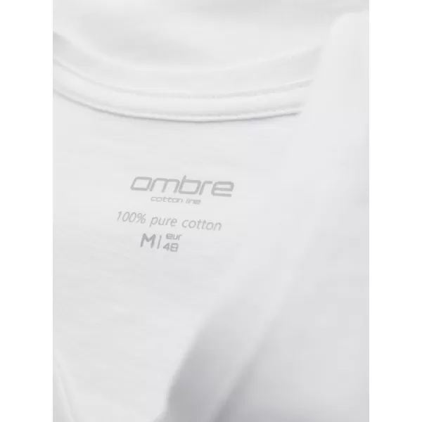  Pánske tričko OMBRE OM-TSBS-0281 WHITE/SAND/NAVY 