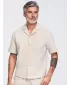 Pánska košeľa OMBRE OM-SHSS-0220 OFF-WHITE