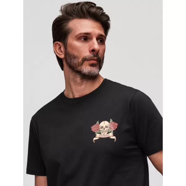  Pánske tričko OMBRE OM-TSPT-0257 BLACK 