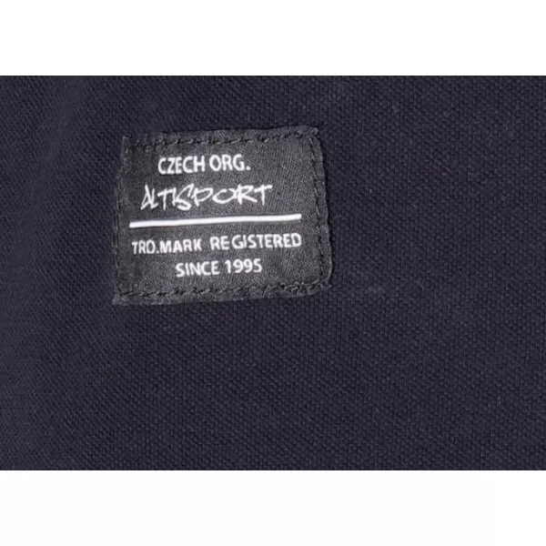  Pánske tričko s golierom ALTISPORT NP/ALMST90601 BLACK OPAL 