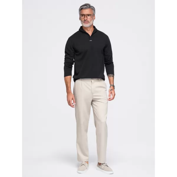 Pánska mikina OMBRE OM-SSNZ-0262 BLACK 