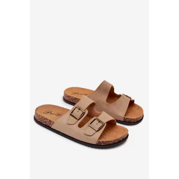  Pánske šľapky BOTO 56302-11 KHAKI 