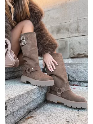 Dámske čižmy BIG STAR SHOES OO274A182 BEIGE