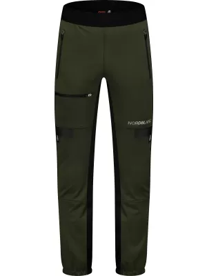 Pánske nepremokavé multi-šport nohavice NORDBLANC RIDGEWALK NBSPM8325 TMAVO ZELENÁ