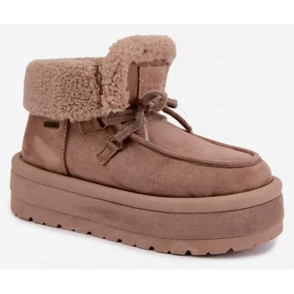  Dámske snehule BIG STAR SHOES UU274215 BEIGE 