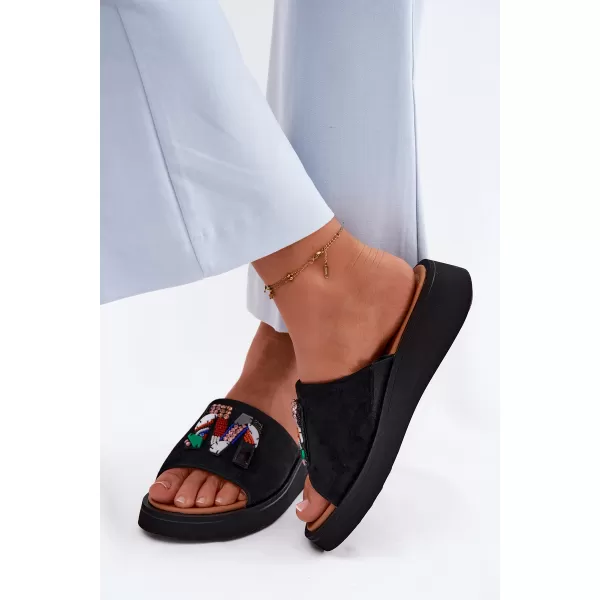  Dámske šľapky VINCEZA 66942 BLACK 
