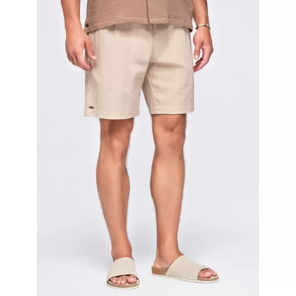  Pánske kraťasy OMBRE OM-SRCS-0209 LIGHT BROWN 