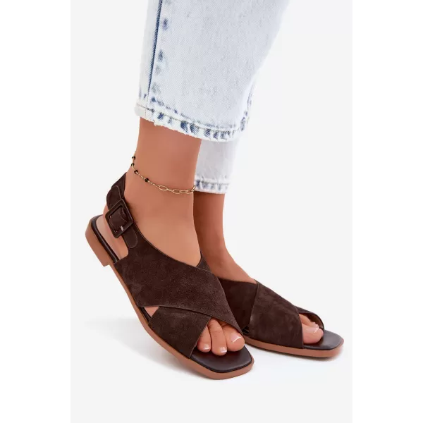  Dámske sandále S.BARSKI JC61-1001 BROWN 