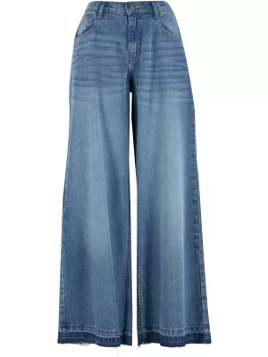 Dámske nohavice URBAN CLASSICS TB7712 MID DEEP BLUE WASHED