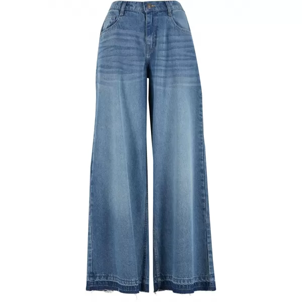  Dámske nohavice URBAN CLASSICS TB7712 MID DEEP BLUE WASHED 