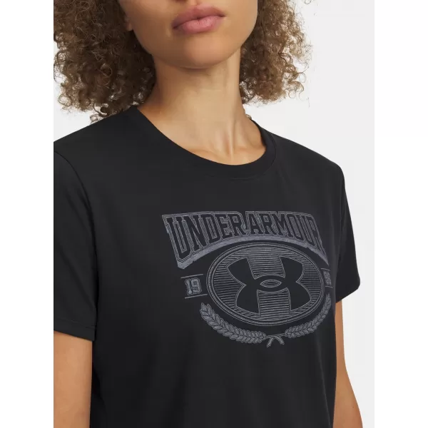  Dámske tričko UNDER ARMOUR W VARSITY SS 6010592-001 ČIERNA 