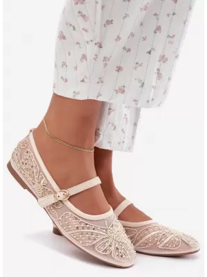 Dámske baleríny BOTO CH951 BEIGE BEŽOVÁ
