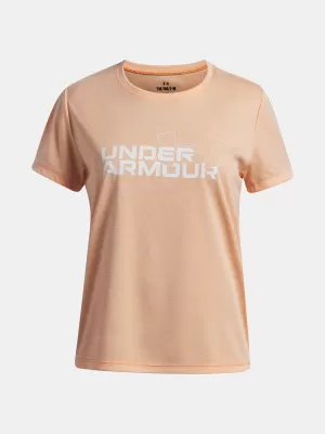 Dievčenské tričko UNDER ARMOUR TECH TWIST WDMK LOGO SS 6007134-870 ORANŽOVÁ