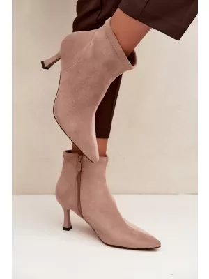 Dámske členkové topánky BOTO 7107 BEIGE