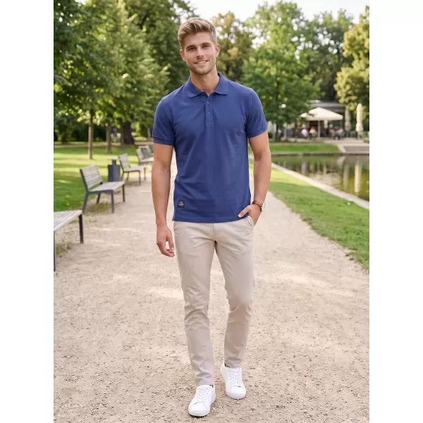  Pánske tričko s golierom ALTISPORT NP/ALMST90601 NAVY 