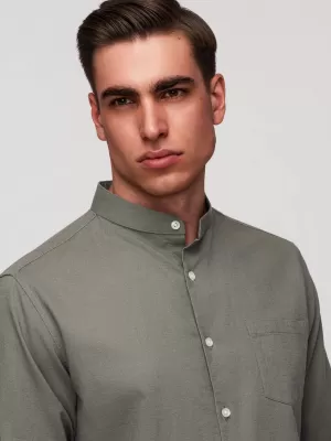 Pánska košeľa OMBRE K704 KHAKI