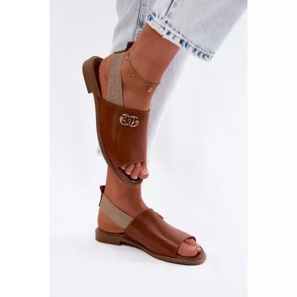  Dámske sandále ZAZOO 40473 BROWN 