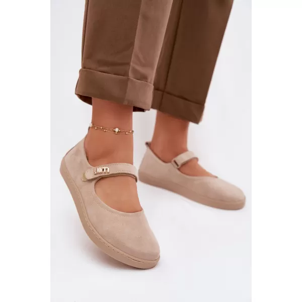  Dámske baleríny ZAZOO 10206 BEIGE 