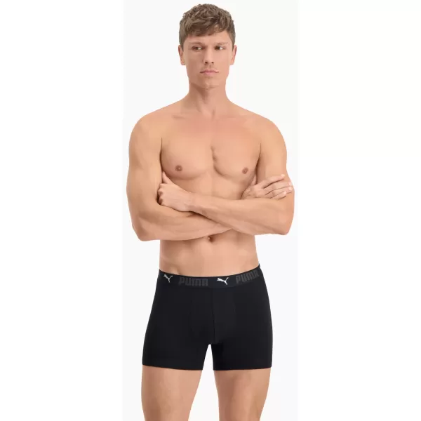  Pánske boxerky PUMA SPORT COTTON BOXER 2P 93552101 BLACK 