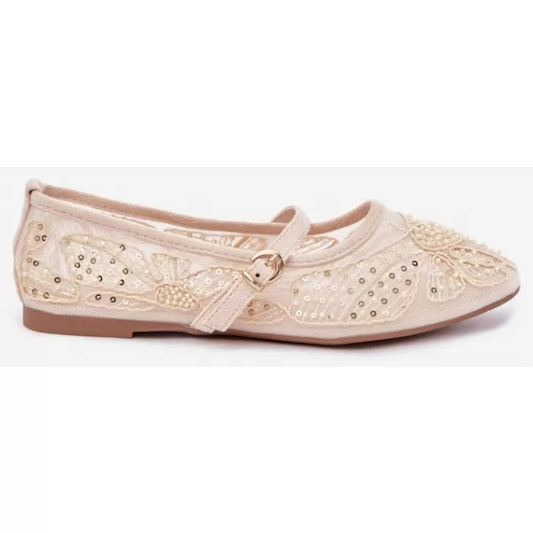  Dámske baleríny BOTO CH951 BEIGE BEŽOVÁ 