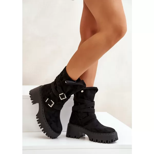  Dámske členkové topánky BOTO QH7825/DA185 BLACK 