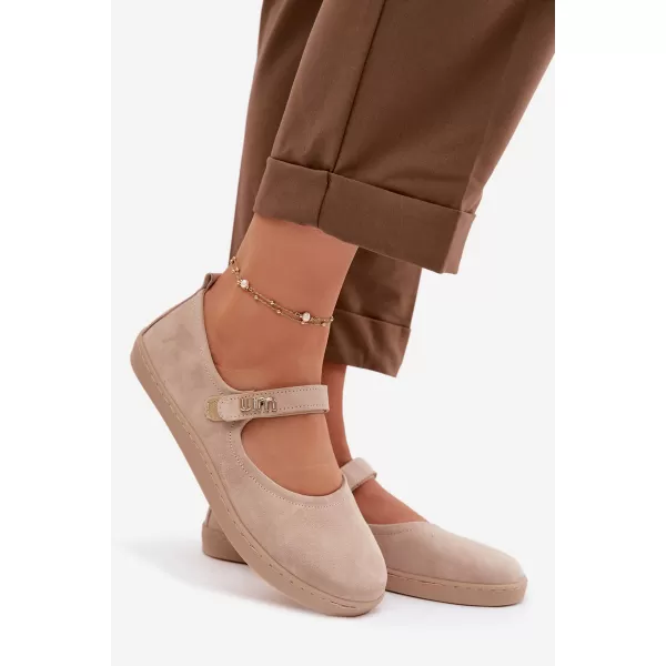  Dámske baleríny ZAZOO 10206 BEIGE 