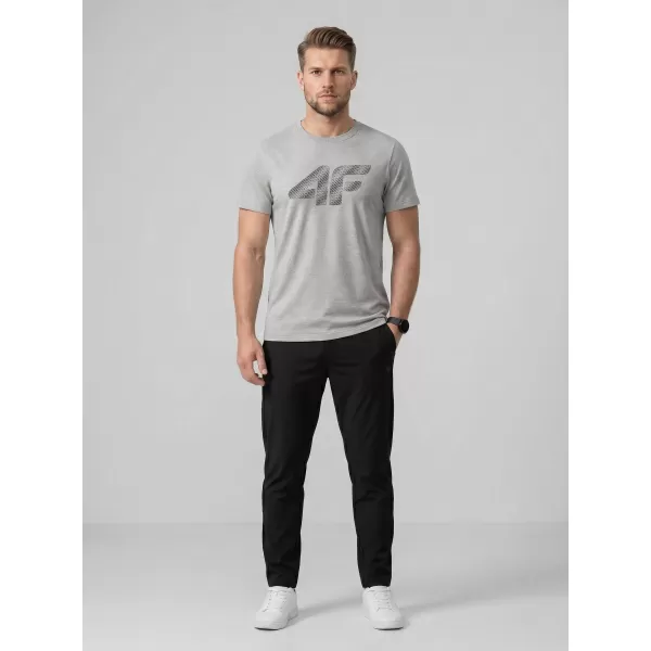  Pánske tričko 4F WMM00TTSHM3342 COLD LIGHT GREY MELANGE 