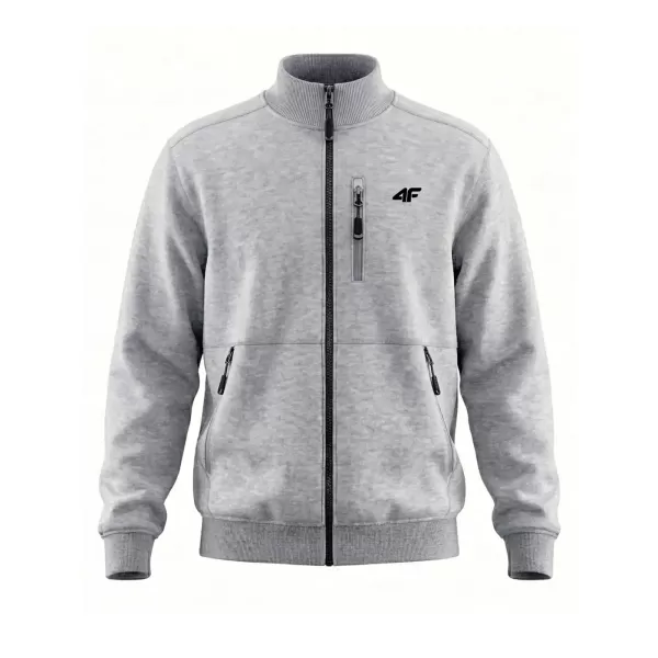  Pánska mikina 4F WMM00TSWSM2547 COLD LIGHT GREY MELANGE 