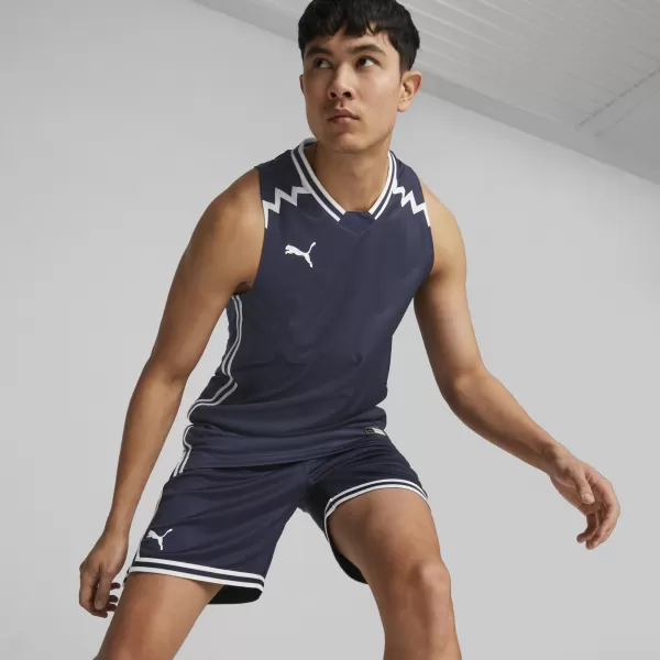  Pánsky dres PUMA HOOPS TEAM GAME JERSEY 676628-03 PUMA NAVY 