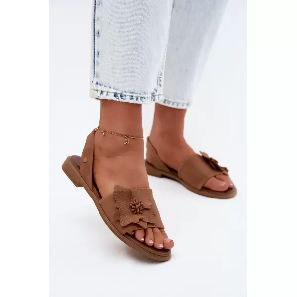  Dámske sandále ZAZOO 40471 BROWN 